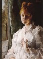 Portrait of a Woman in White lady Belgian painter Alfred Stevens